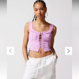 Urban Outfitters Layla Eyelet Corset Top